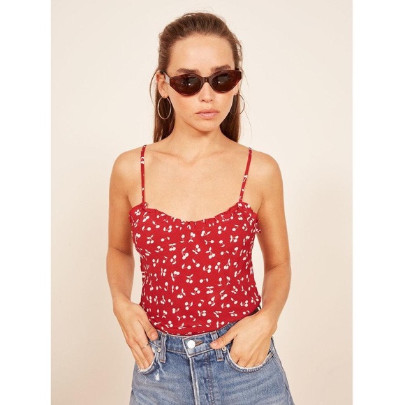 Reformation Tops - NWOT Reformation Red Fiddle Tank